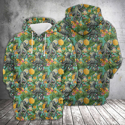 Tropical Pineapple Octopus H227028 - All Over Print Unisex Hoodie