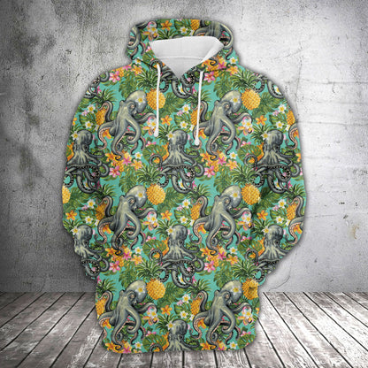 Tropical Pineapple Octopus H227028 - All Over Print Unisex Hoodie