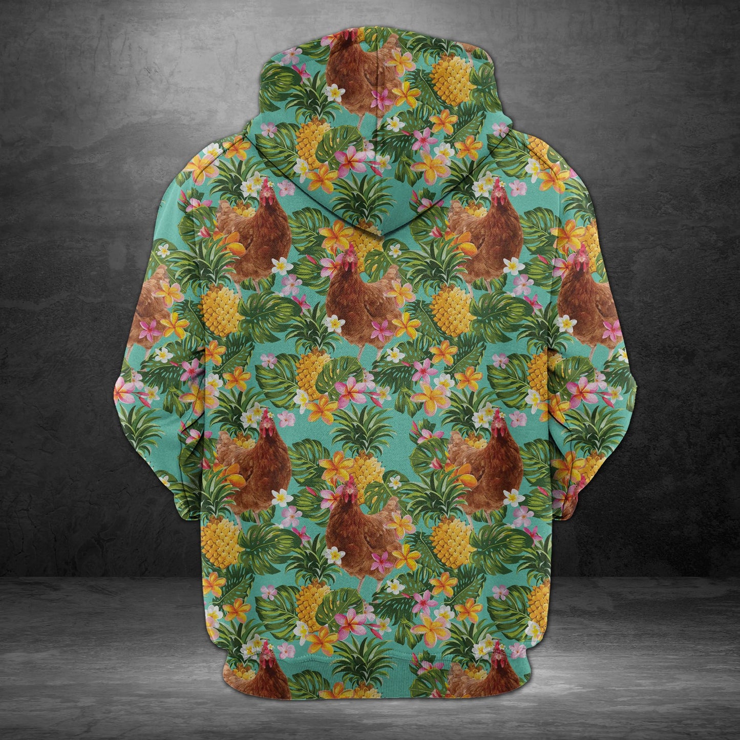 Tropical Pineapple Chicken H227043 - All Over Print Unisex Hoodie