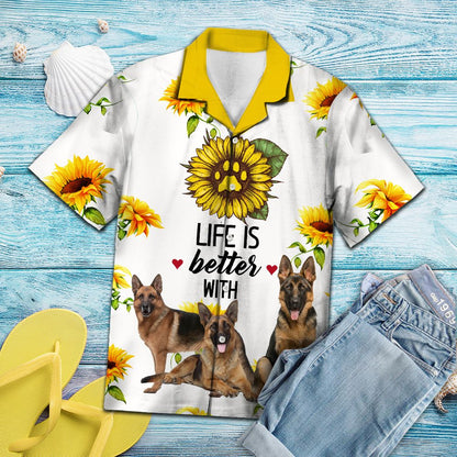 Life Is Better With German Shepherd TG5727 - Hawaiian Shirt
