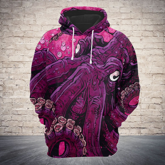 Pink Octopus TG5803 - All Over Print Unisex Hoodie