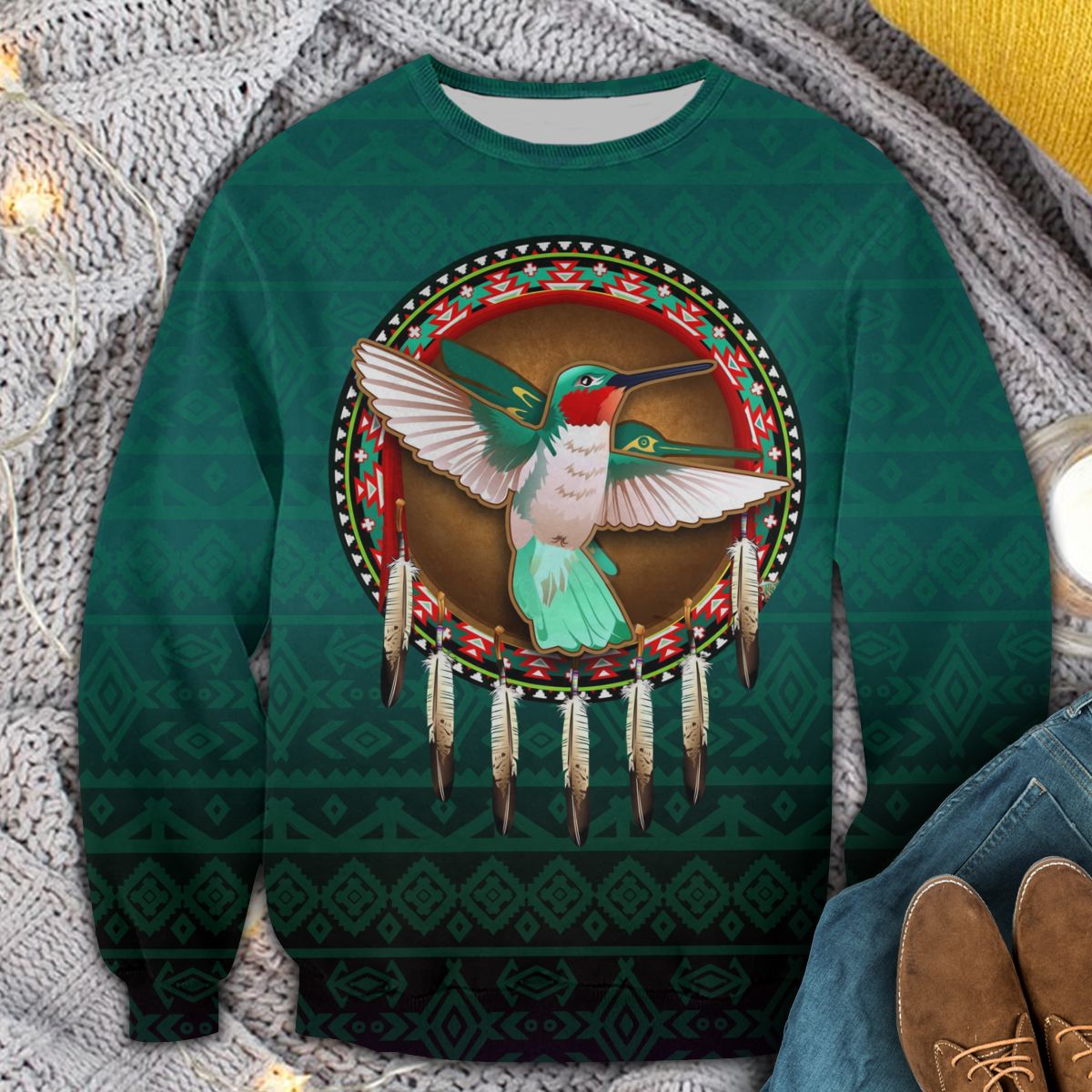 Hummingbird Beauty T0508 - All Over Print Unisex Sweater