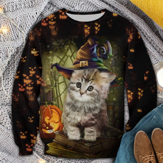 Cat Cute Witch T0508 - All Over Print Unisex Sweater