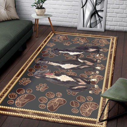 Greyhound Floral Paw H7856 - Rectangle Rug