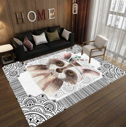 Cute Raccoon D1008 Rug