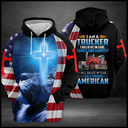 Trucker USA T1008 - All Over Print Unisex Hoodie