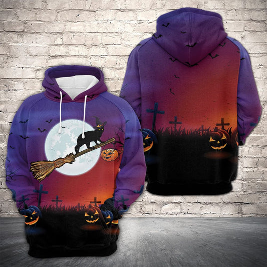 Amazing Halloween Black Cat HT06814 - All Over Print Unisex Hoodie