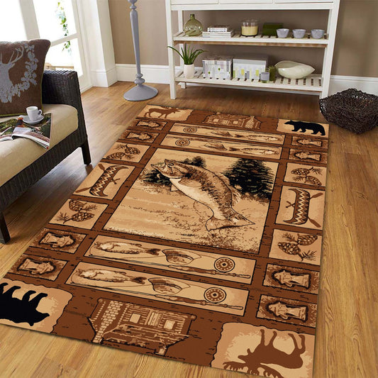 Fishing Pattern T1008 Rug