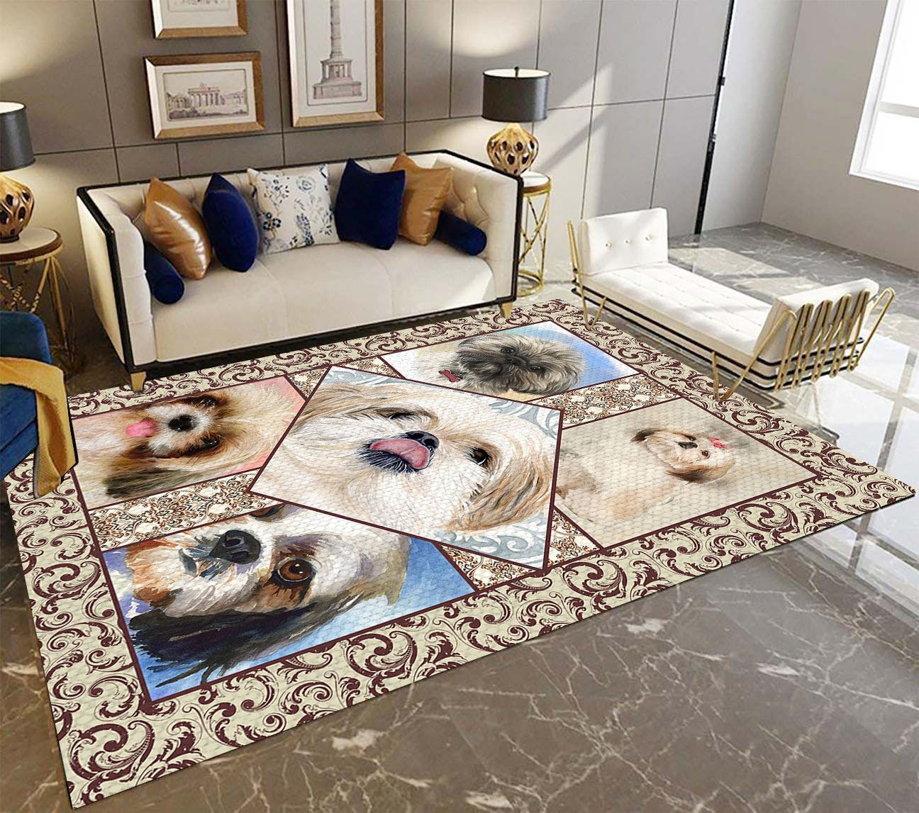 Cute Shih Tzu D1008 Rug