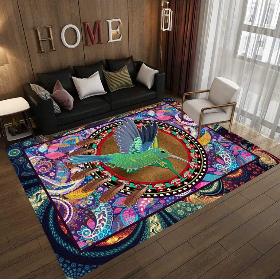 Colorful Hummingbird D1008 Rug