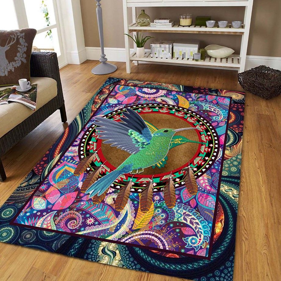 Colorful Hummingbird D1008 Rug