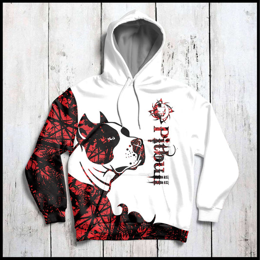 Love Pitbull G5811 - All Over Print Unisex Hoodie unisex womens & mens, couples matching, friends, funny family christmas holiday hoodie gifts (plus size available)