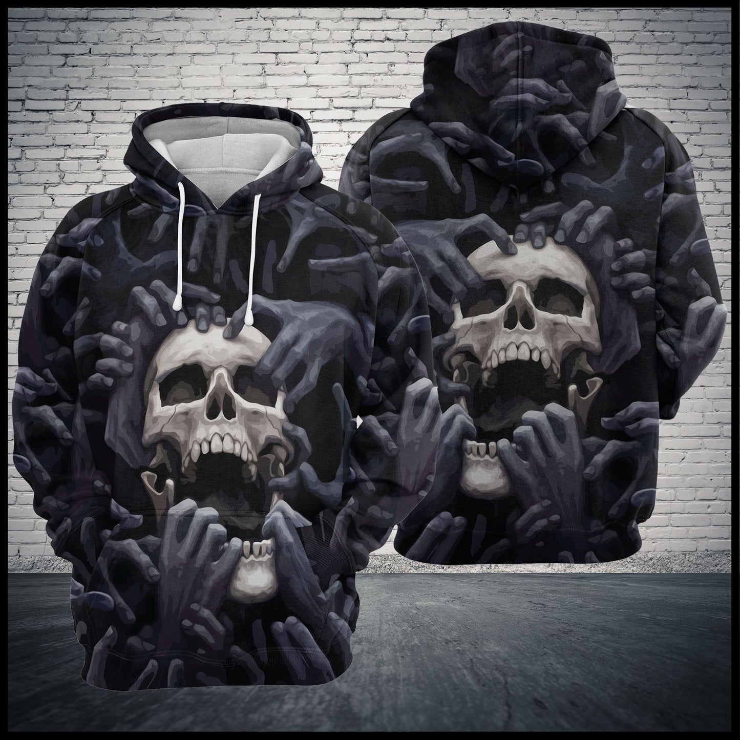 Skull Hands From The Hell G5811 - All Over Print Unisex Hoodie