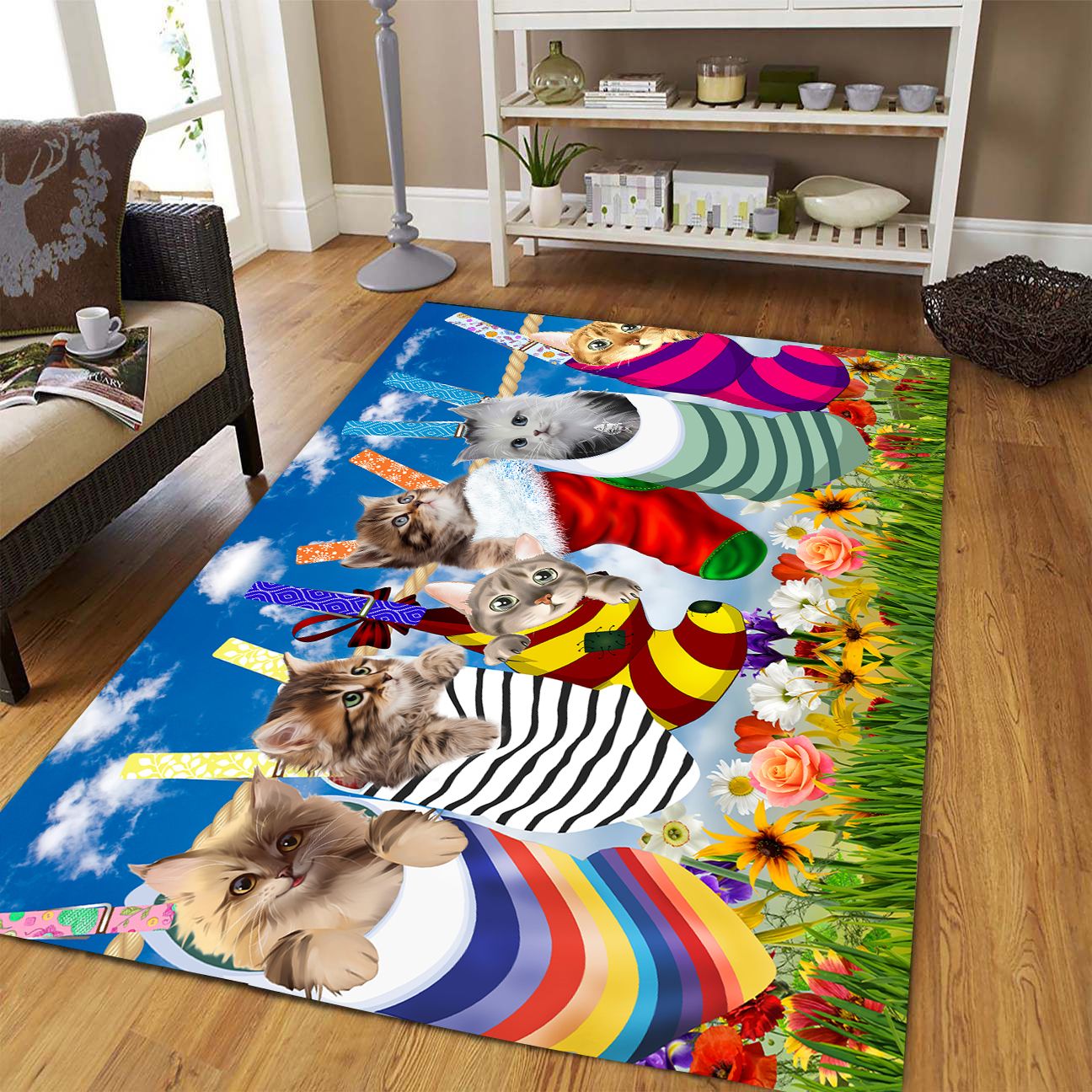 Cat Stocks T1308 Rug