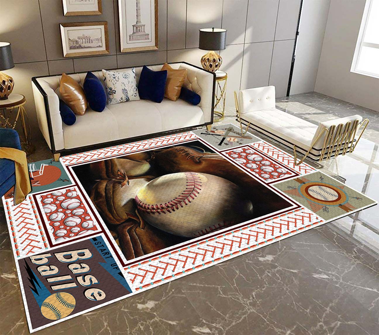 Baseball Lovers D1408 Rectangle Rug