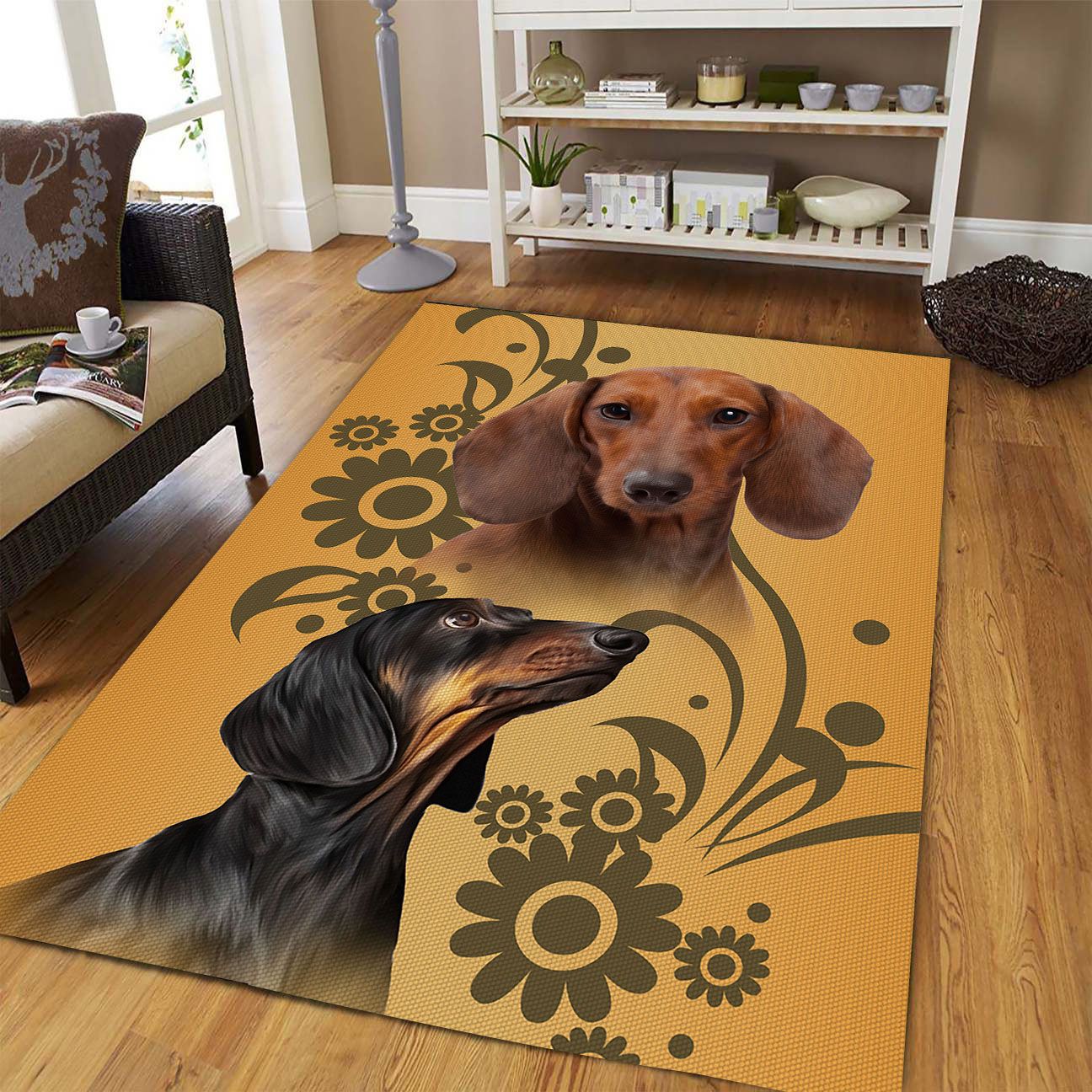 Dachshund Vintage T1408 Rug