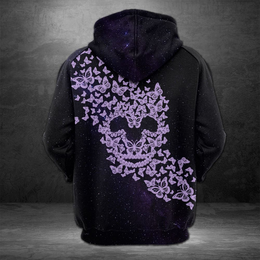 Butterfly Skull HT21802 - All Over Print Unisex Hoodie