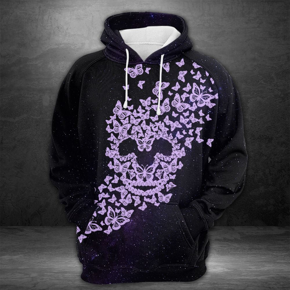 Butterfly Skull HT21802 - All Over Print Unisex Hoodie