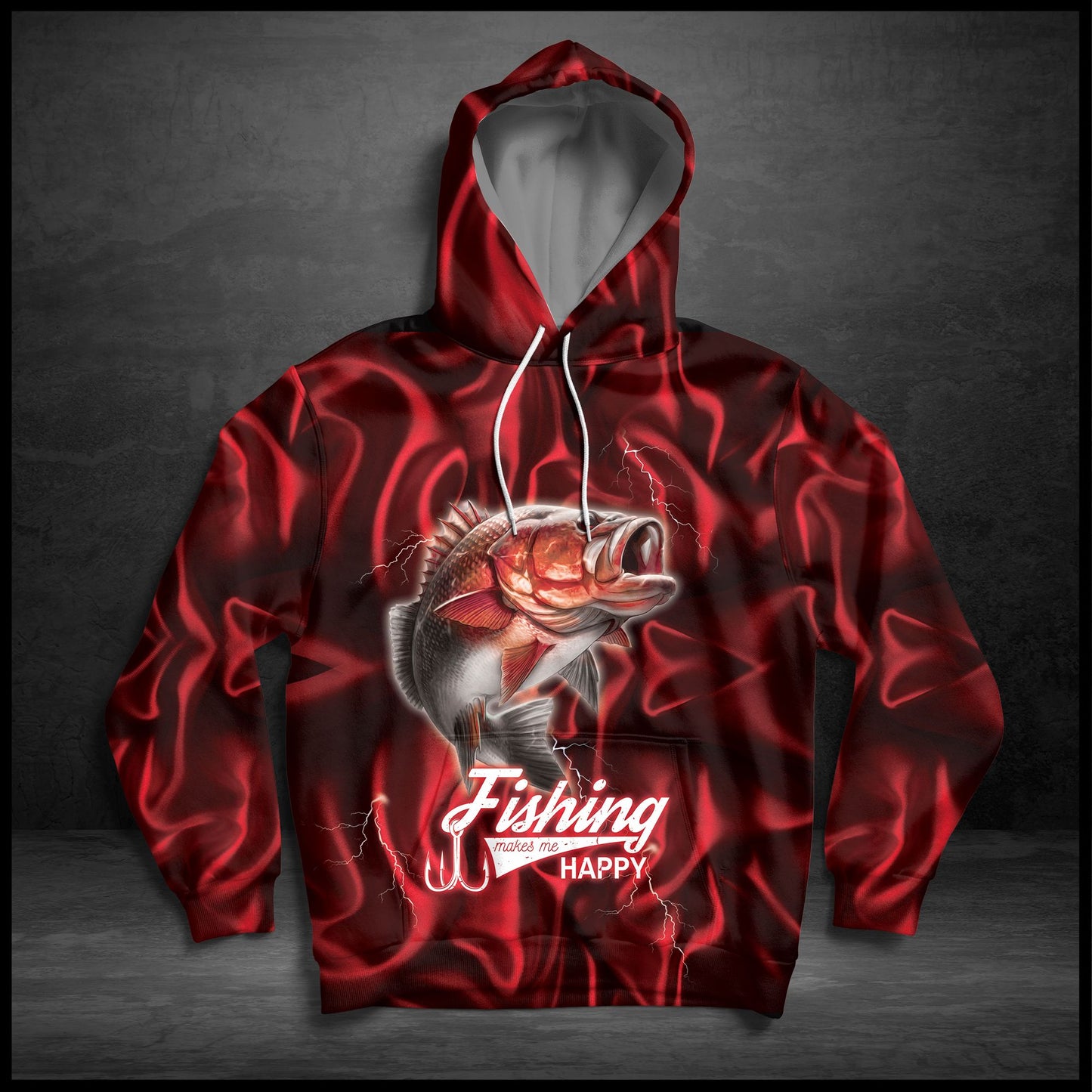 Red Lightning Fishing G5824 - All Over Print Unisex Hoodie