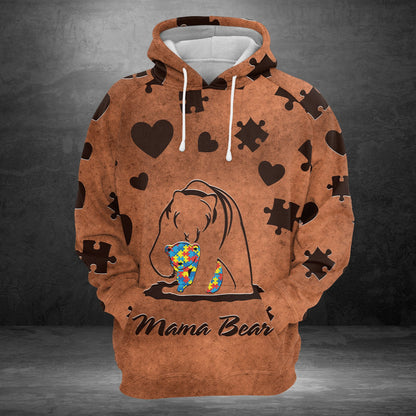 Mama Bear Autism Awareness G5824 - All Over Print Unisex Hoodie