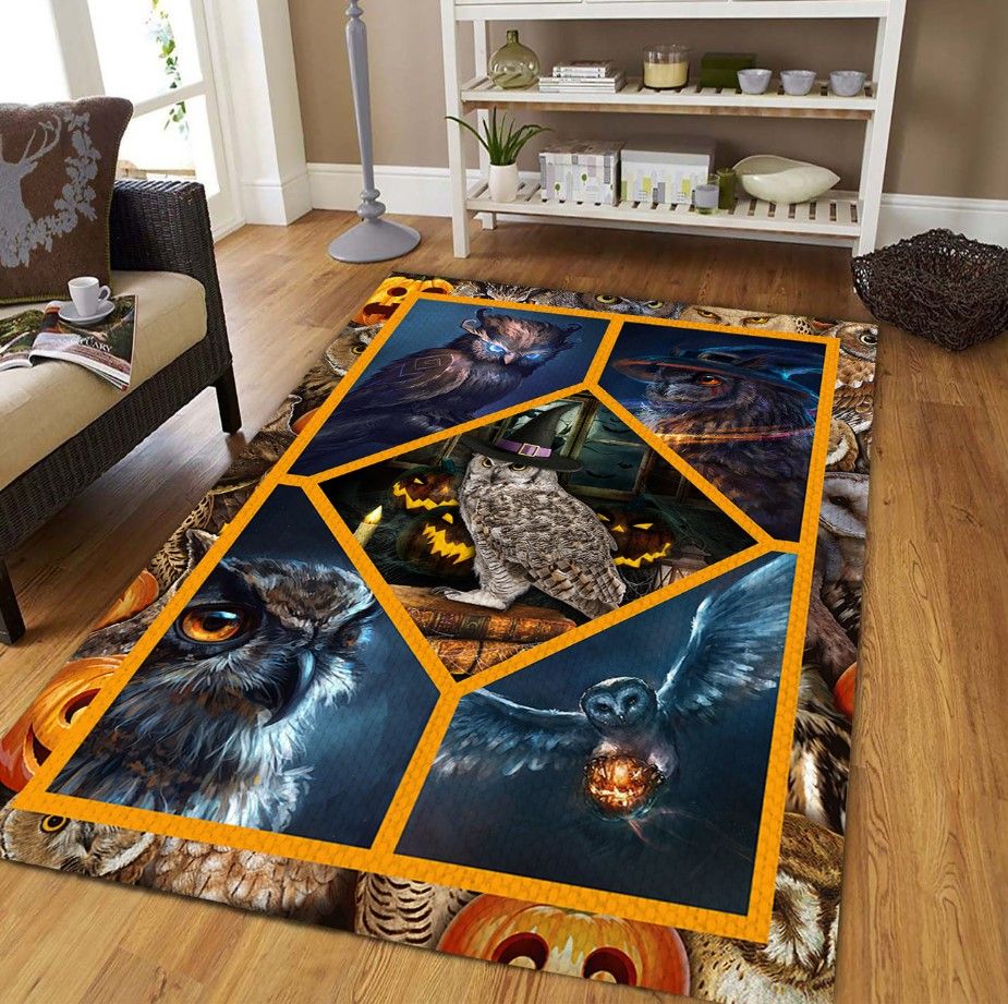 Owl Happy Halloween D2408 Rectangle Rug