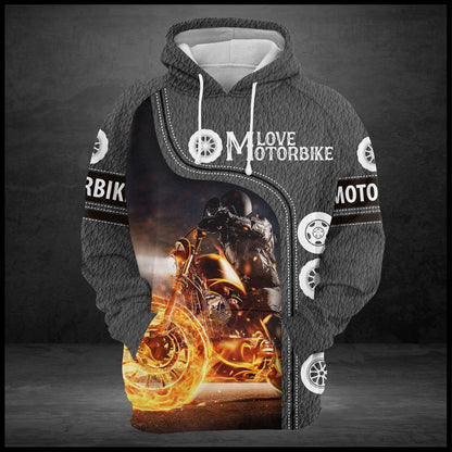 Motorbike Fire T2408 - All Over Print Unisex Hoodie