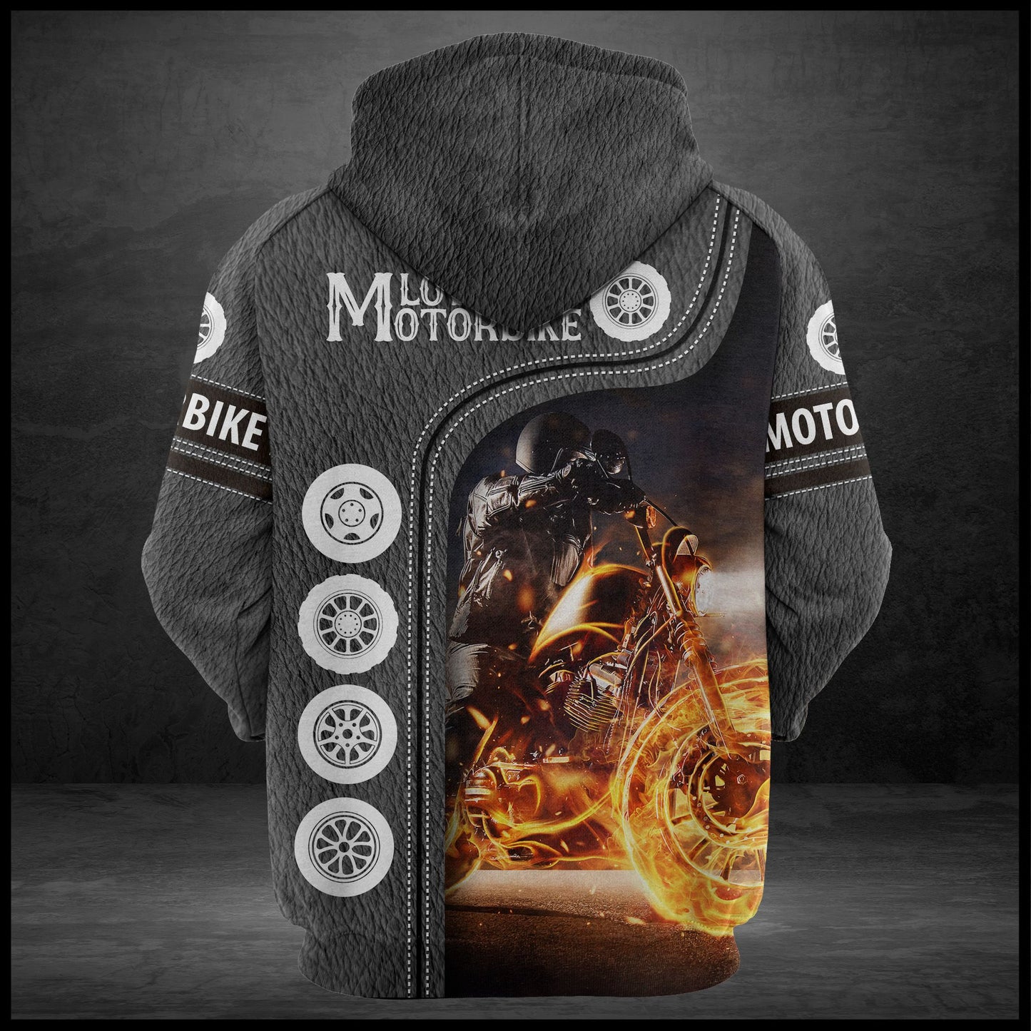 Motorbike Fire T2408 - All Over Print Unisex Hoodie