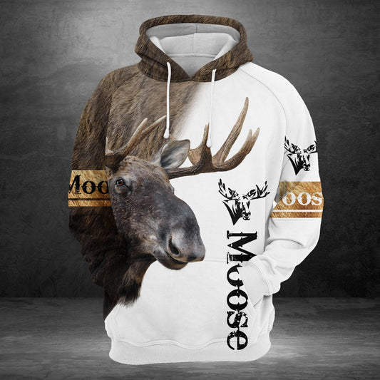 3D Moose G5825 - All Over Print Unisex Hoodie