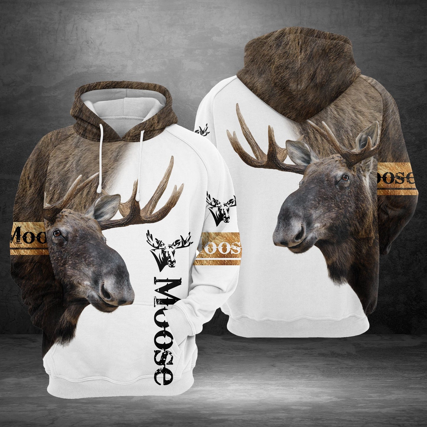 3D Moose G5825 - All Over Print Unisex Hoodie