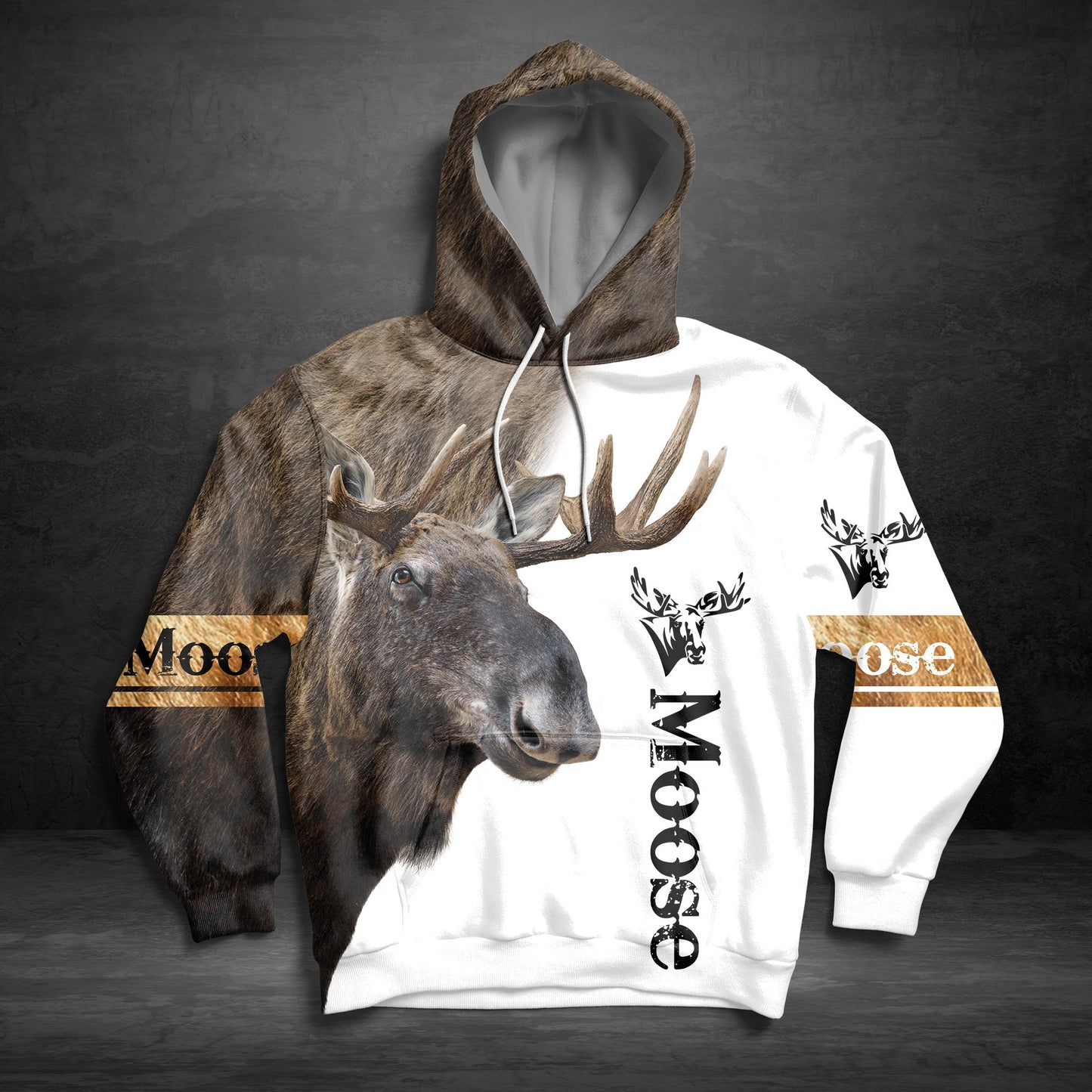 3D Moose G5825 - All Over Print Unisex Hoodie