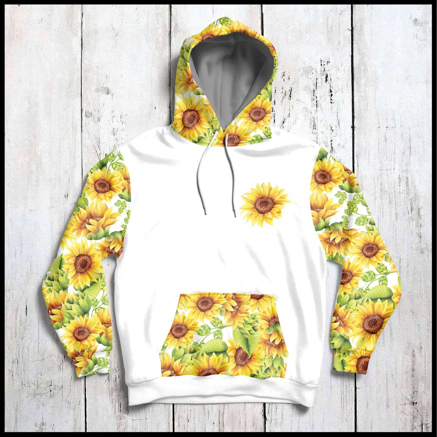 Sunflower Girl With Tattoos G5825 - All Over Print Unisex Hoodie