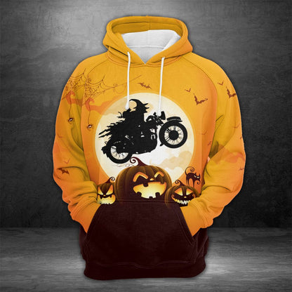 Amazing Motorcycle Witch HT24802 - All Over Print Unisex Hoodie