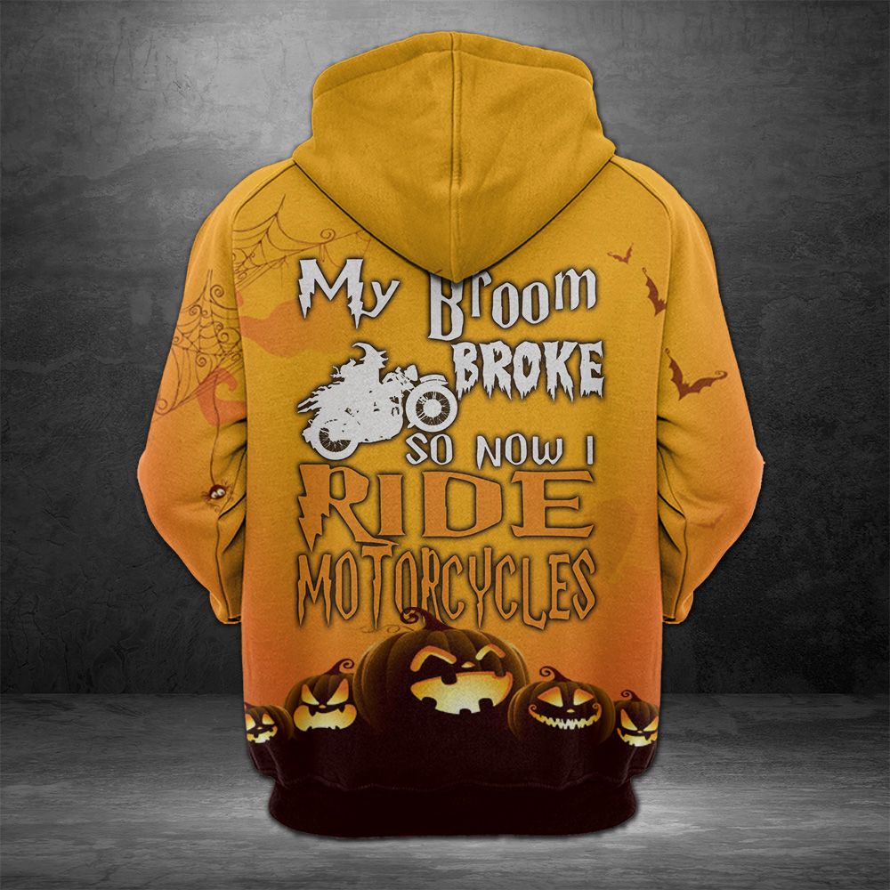 Amazing Motorcycle Witch HT24802 - All Over Print Unisex Hoodie