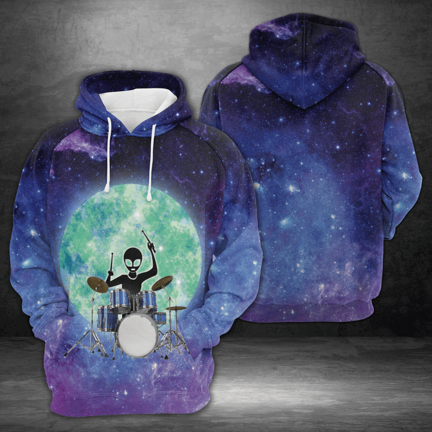 Drum Alien H27816 - All Over Print Unisex Hoodie