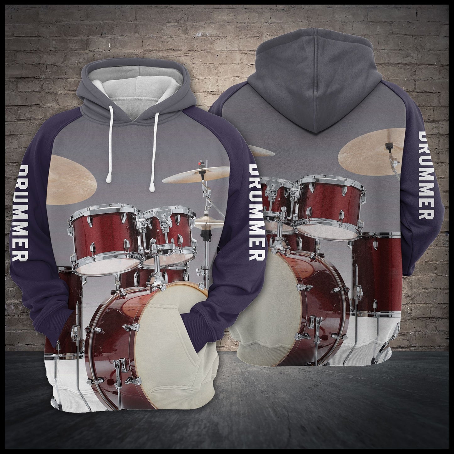 Just For Drummer G5828 - All Over Print Unisex Hoodie