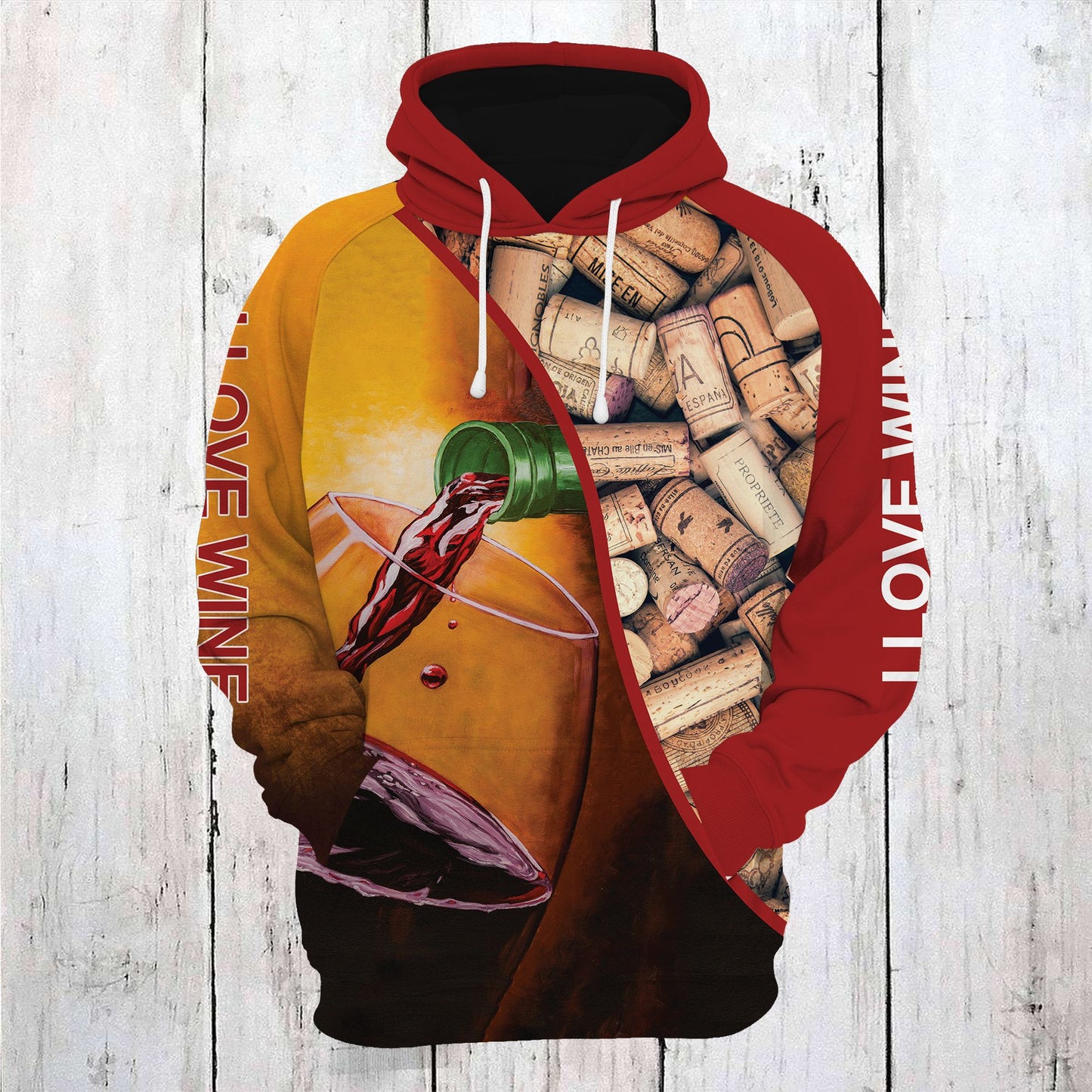 Love Red Wine T2808 - All Over Print Unisex Hoodie