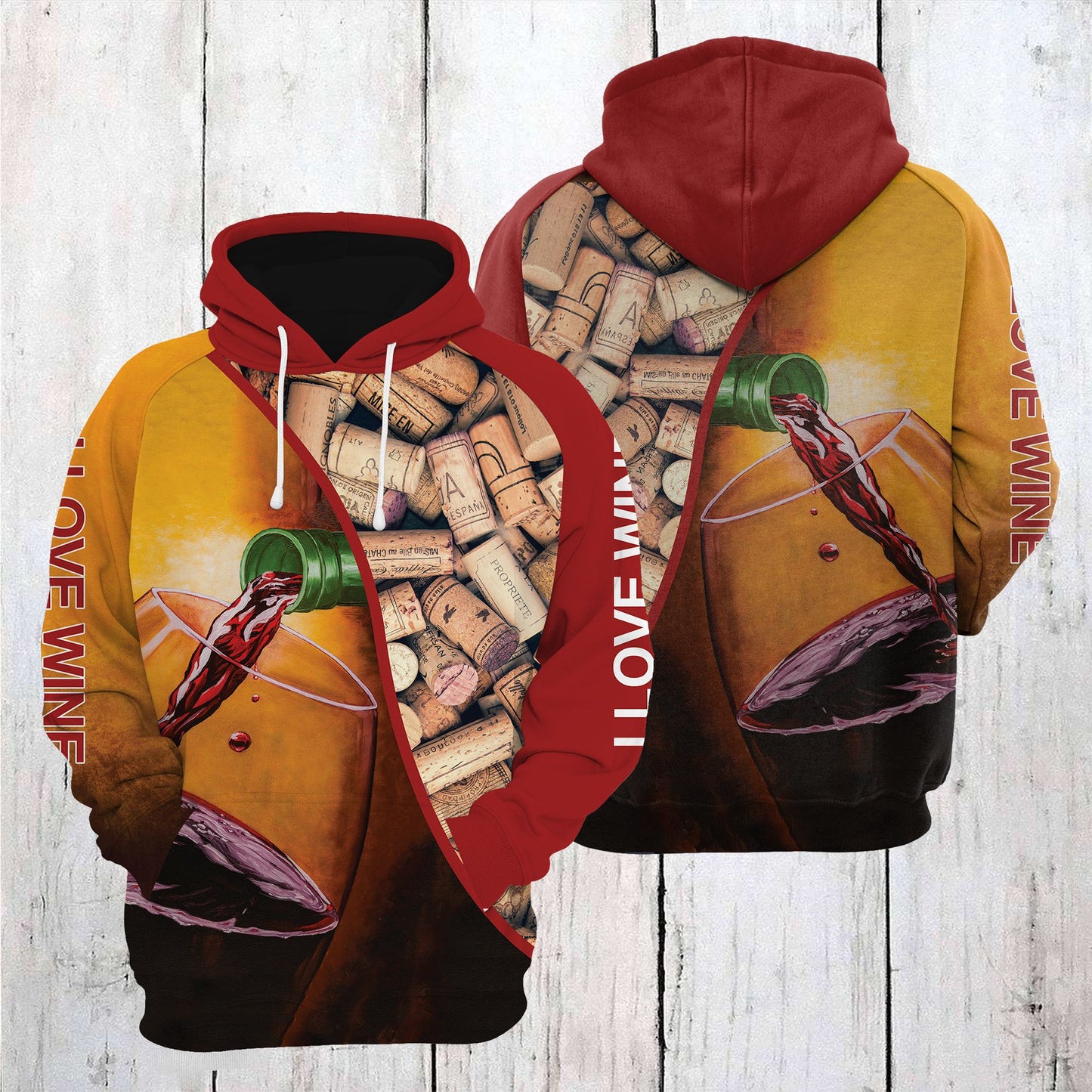 Love Red Wine T2808 - All Over Print Unisex Hoodie