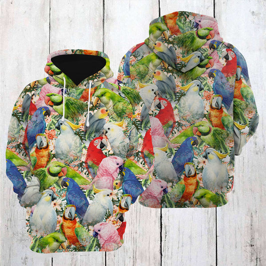 Colorful Parrot T2808 - All Over Print Unisex Hoodie