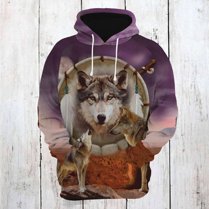 Wolf Family T3108 - All Over Print Unisex Hoodie