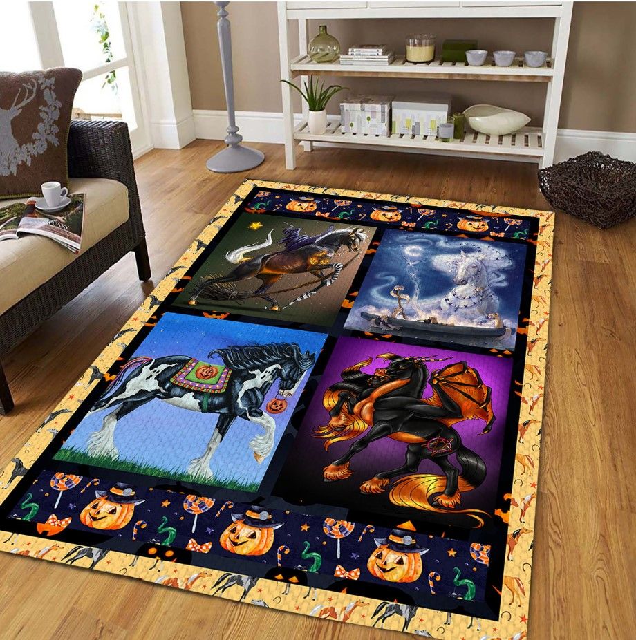 Horse Happy Halloween D0109 Rectangle Rug