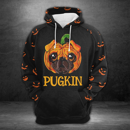 Pug Pumpkin HT28812 - All Over Print Unisex Hoodie