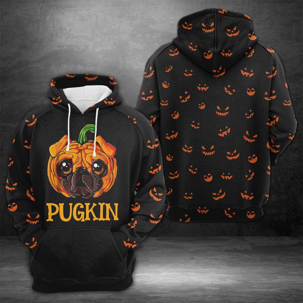 Pug Pumpkin HT28812 - All Over Print Unisex Hoodie