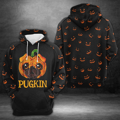 Pug Pumpkin HT28812 - All Over Print Unisex Hoodie