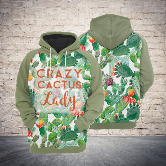 Crazy Cactus Lady TG5901 - All Over Print Unisex Hoodie