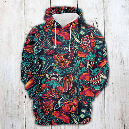 Japan Vintage Tattoo H31815 - All Over Print Unisex Hoodie