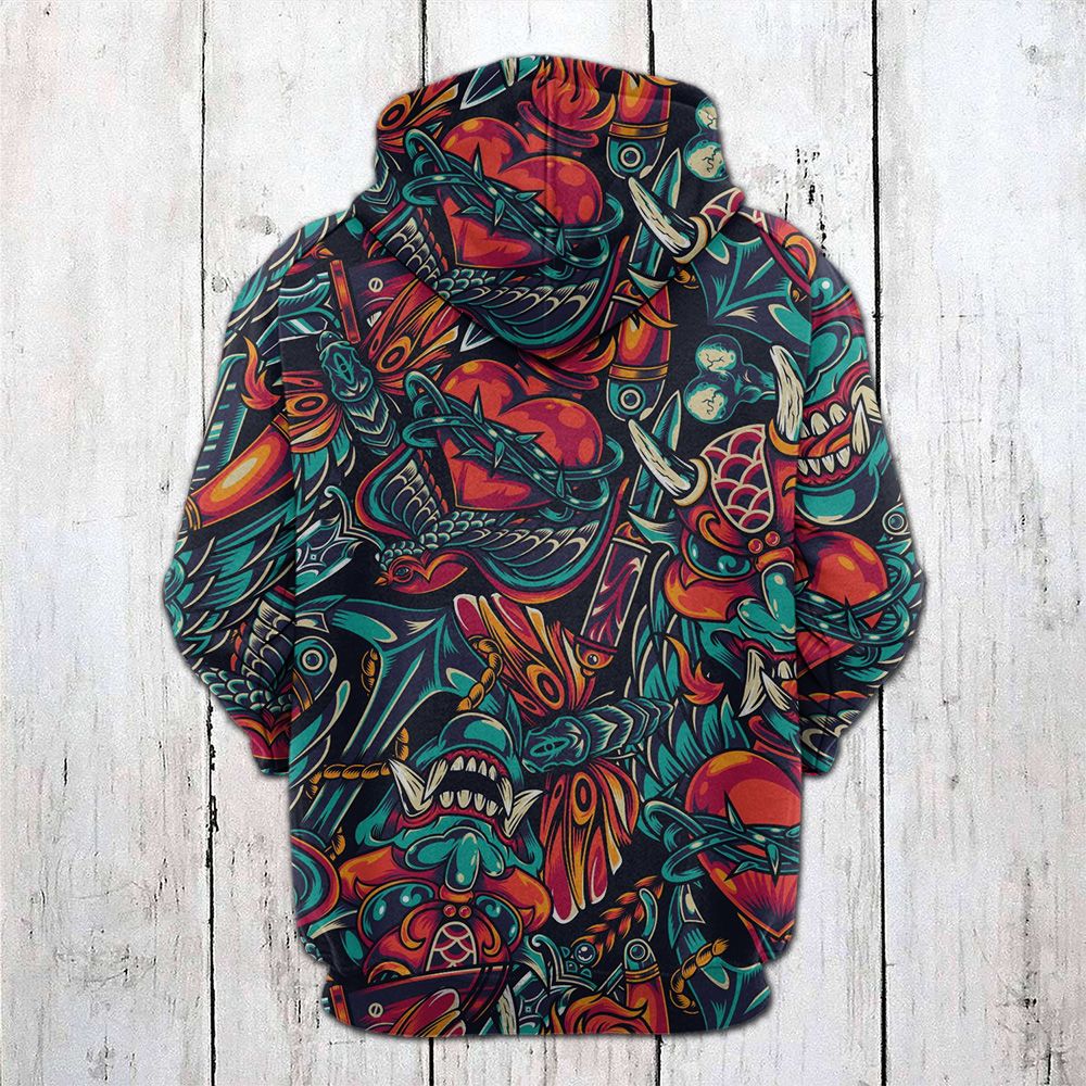 Japan Vintage Tattoo H31815 - All Over Print Unisex Hoodie