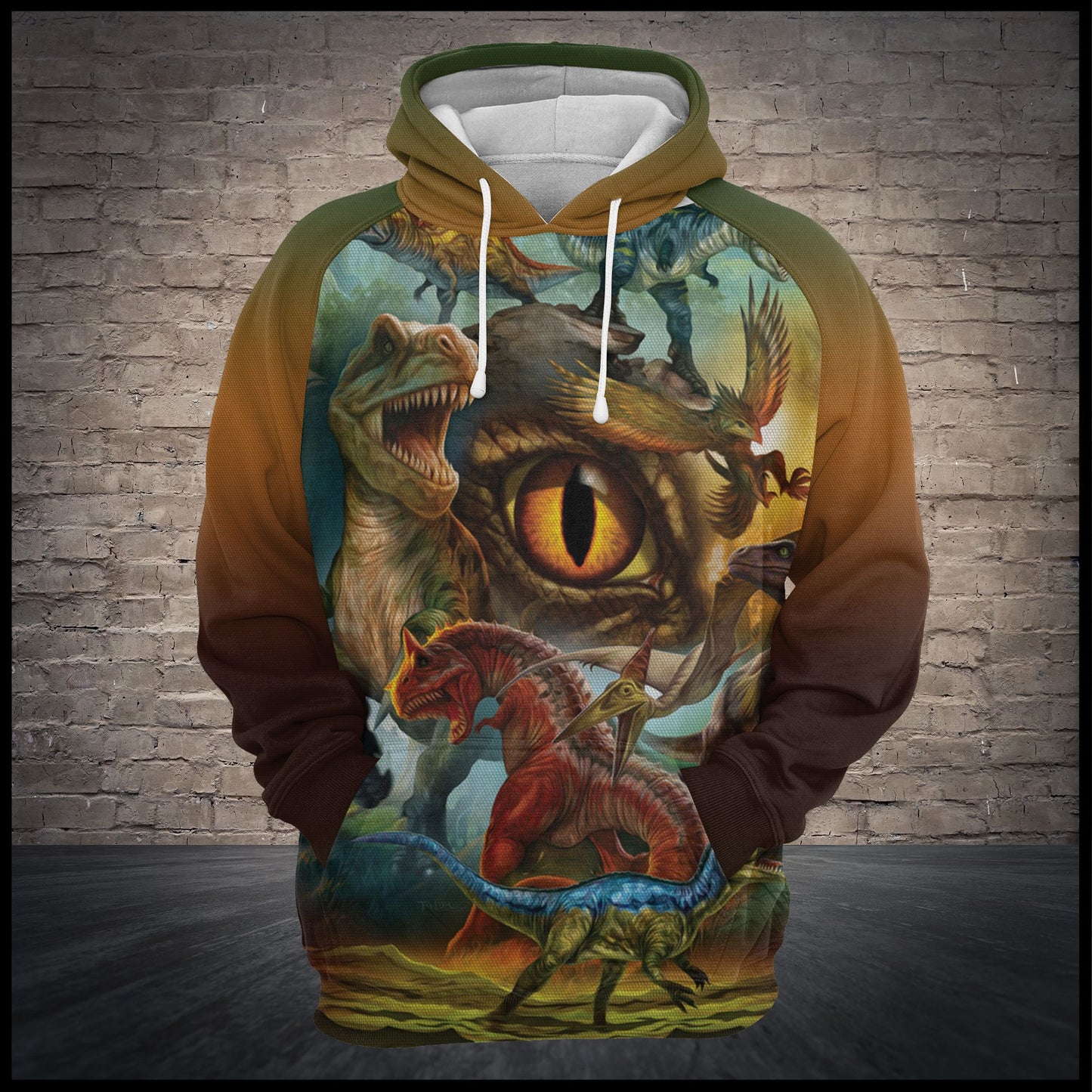 Dinosaur Big World T109 - All Over Print Unisex Hoodie