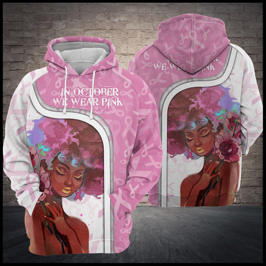 Breast Cancer We Wear Pink T109 - All Over Print Unisex Hoodie