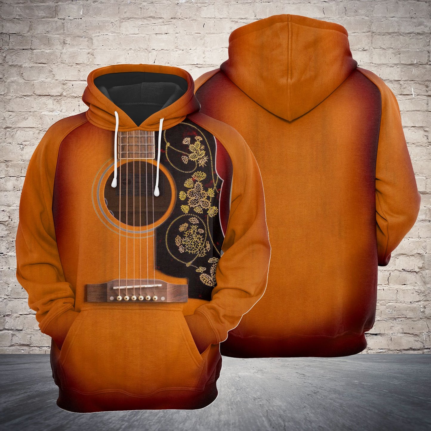 Floral Guitar TG5903 - All Over Print Unisex Hoodie