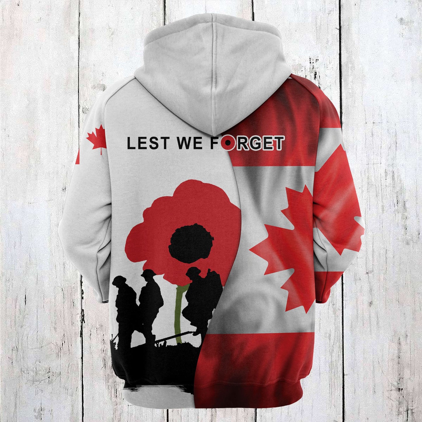 Lest We Forget T309 - All Over Print Unisex Hoodie